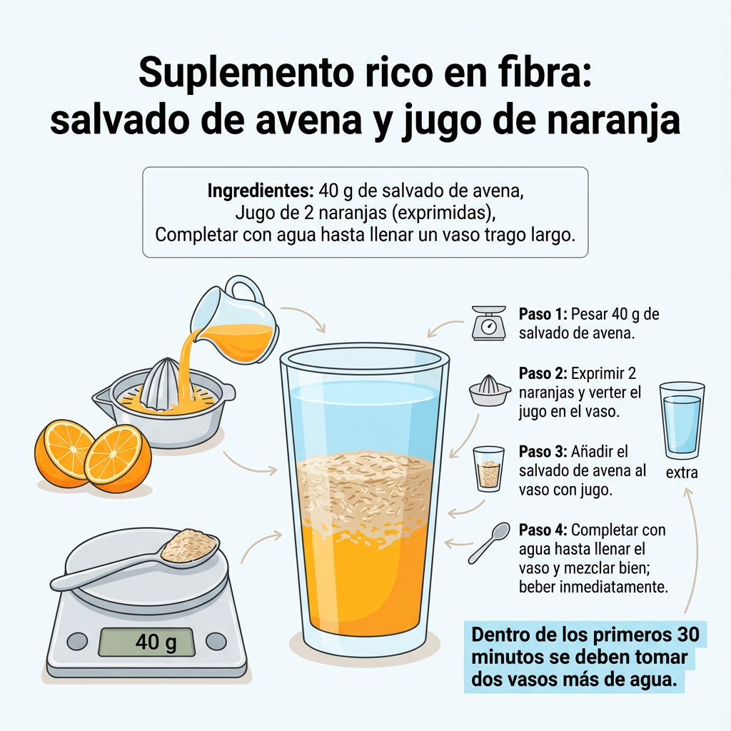 Instrucciones para preparar salvado de avena